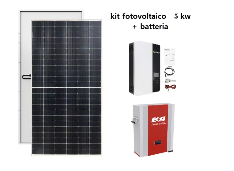 GROWATT 5kW Photovoltaic kit with storage