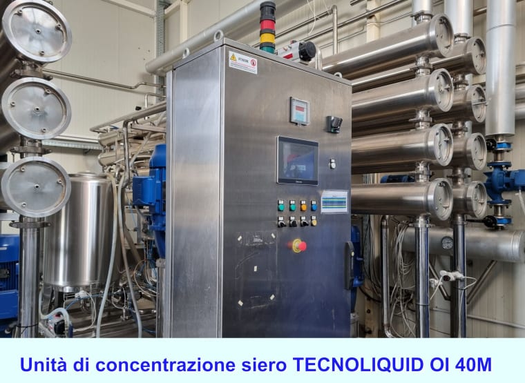 TECNOLIQUID OI 40M + OI 80 M Whey concentration unit