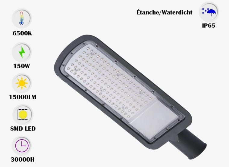 VENUS 25x Street Lights 150W - LED SMD Waterproof IP65 - 6500K Cold White